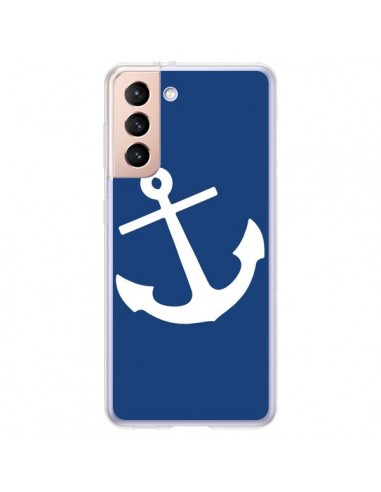 Coque Samsung Galaxy S21 Plus 5G Ancre Navire Navy Blue Anchor - Mary Nesrala