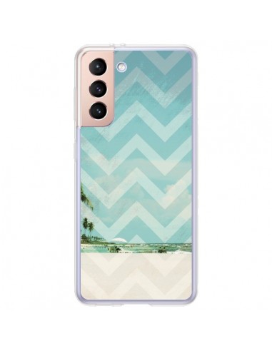 Coque Samsung Galaxy S21 Plus 5G Chevron Beach Dreams Triangle Azteque - Mary Nesrala