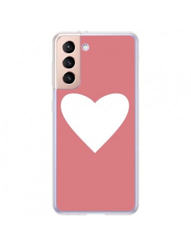 Coque Samsung Galaxy S21 Plus 5G Coeur Corail - Mary Nesrala