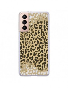 Coque Samsung Galaxy S21 Plus 5G Leopard Golden Or Doré -...