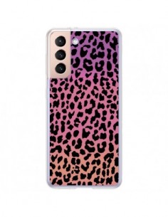 Coque Samsung Galaxy S21 Plus 5G Leopard Hot Rose Corail...