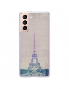 Coque Samsung Galaxy S21 Plus 5G I love Paris Tour Eiffel...