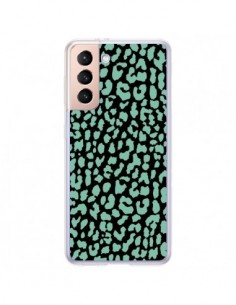 Coque Samsung Galaxy S21 Plus 5G Leopard Mint Vert - Mary...
