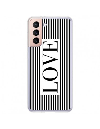 Coque Samsung Galaxy S21 Plus 5G Love Noir et Blanc - Mary Nesrala