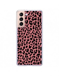Coque Samsung Galaxy S21 Plus 5G Leopard Corail Neon -...