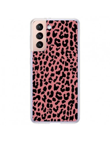 Coque Samsung Galaxy S21 Plus 5G Leopard Corail Neon - Mary Nesrala