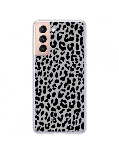 Coque Samsung Galaxy S21 Plus 5G Leopard Gris Neon - Mary Nesrala