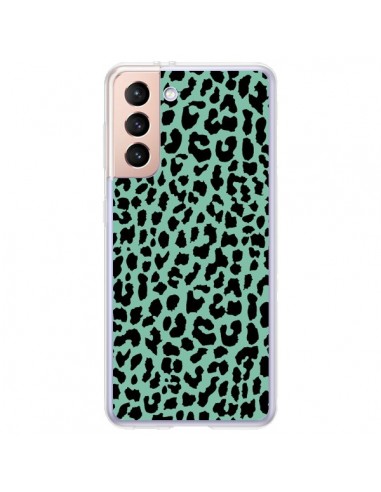 Coque Samsung Galaxy S21 Plus 5G Leopard Mint Vert Neon - Mary Nesrala