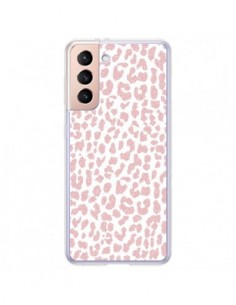 Coque Samsung Galaxy S21 Plus 5G Leopard Rose Corail -...