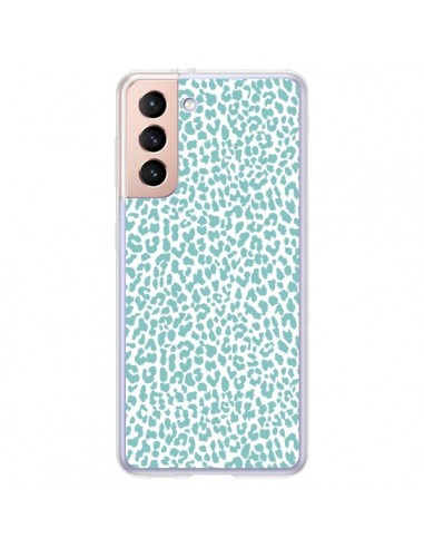 Coque Samsung Galaxy S21 Plus 5G Leopard Turquoise - Mary Nesrala