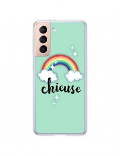 Coque Samsung Galaxy S21 Plus 5G Chieuse Arc en Ciel -...