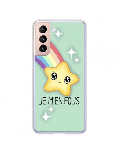 Coque Samsung Galaxy S21 Plus 5G Etoile Je m'en fous - Maryline Cazenave