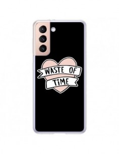 Coque Samsung Galaxy S21 Plus 5G Waste of Time Coeur -...