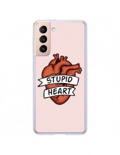 Coque Samsung Galaxy S21 Plus 5G Stupid Heart Coeur -...
