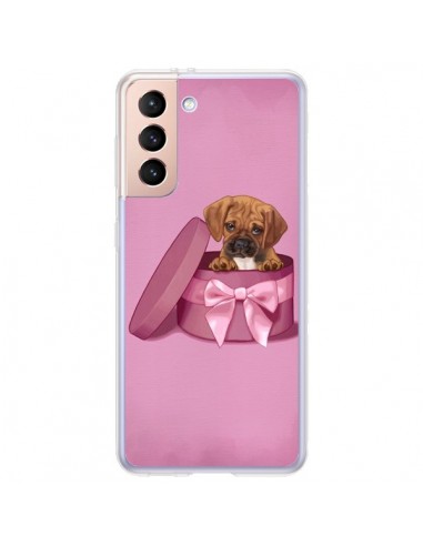 Coque Samsung Galaxy S21 Plus 5G Chien Dog Boite Noeud Triste - Maryline Cazenave