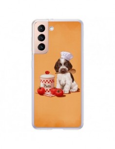 Coque Samsung Galaxy S21 Plus 5G Chien Dog Pates Pasta...