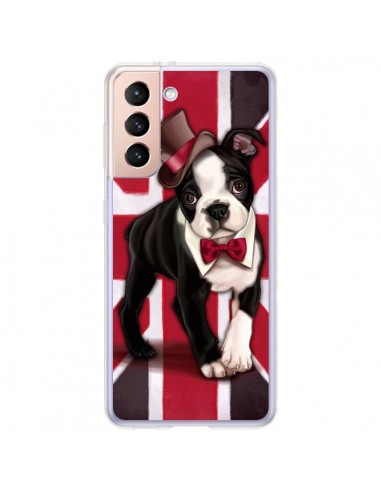 Coque Samsung Galaxy S21 Plus 5G Chien Dog Anglais UK British Gentleman - Maryline Cazenave