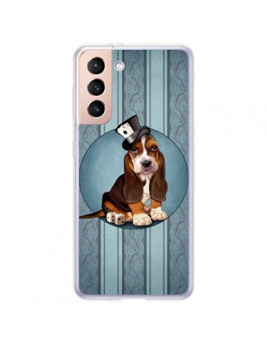 Coque Samsung Galaxy S21 Plus 5G Chien Dog Jeu Poket Cartes - Maryline Cazenave