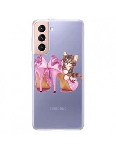 Coque Samsung Galaxy S21 Plus 5G Chaton Chat Kitten Chaussures Shoes Transparente - Maryline Cazenave