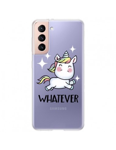 Coque Samsung Galaxy S21 Plus 5G Licorne Whatever Transparente - Maryline Cazenave