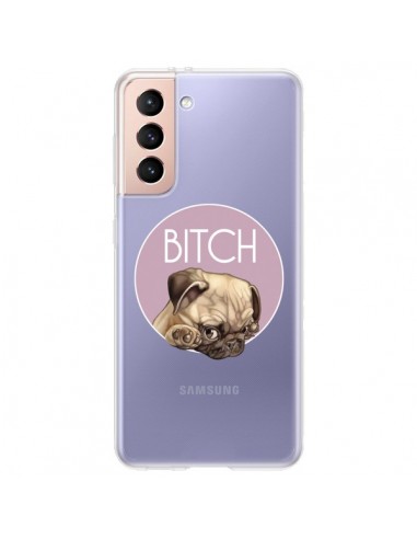 Coque Samsung Galaxy S21 Plus 5G Bulldog Bitch Transparente - Maryline Cazenave