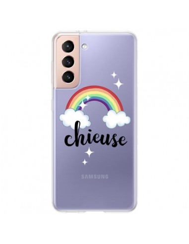 Coque Samsung Galaxy S21 Plus 5G Chieuse Arc En Ciel Transparente - Maryline Cazenave