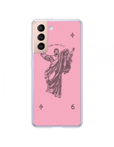 Coque Samsung Galaxy S21 Plus 5G God Pink Drake Chanteur Jeu Cartes - Mikadololo