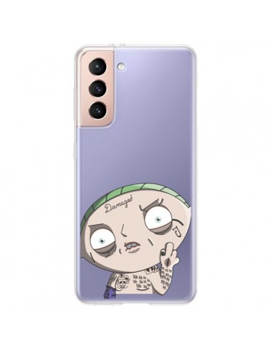 Coque Samsung Galaxy S21 Plus 5G Stewie Joker Suicide Squad Transparente - Mikadololo