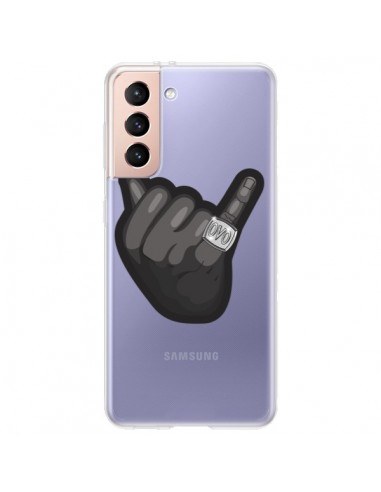 Coque Samsung Galaxy S21 Plus 5G OVO Ring bague Transparente - Mikadololo