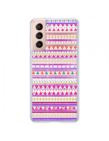 Coque Samsung Galaxy S21 Plus 5G Bandana Rose Azteque - Monica Martinez