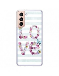 Coque Samsung Galaxy S21 Plus 5G Love Fleurs Flower -...