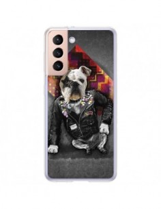 Coque Samsung Galaxy S21 Plus 5G Chien Bad Dog -...