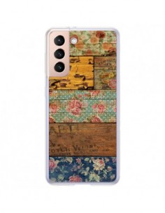 Coque Samsung Galaxy S21 Plus 5G Barocco Style Bois -...