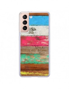 Coque Samsung Galaxy S21 Plus 5G Eco Fashion Bois -...