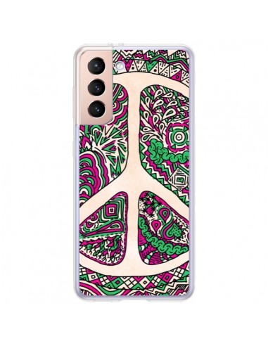 Coque Samsung Galaxy S21 Plus 5G Peace and Love Azteque Vainilla - Maximilian San