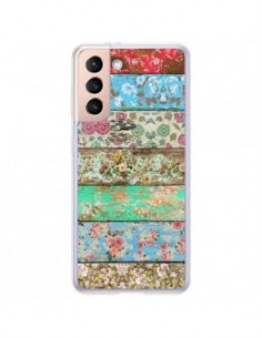 Coque Samsung Galaxy S21 Plus 5G Rococo Style Bois Fleur...