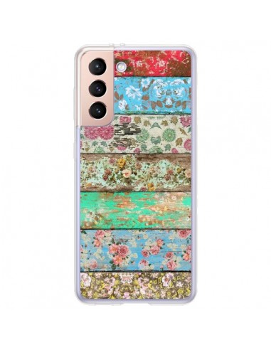 Coque Samsung Galaxy S21 Plus 5G Rococo Style Bois Fleur - Maximilian San