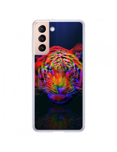 Coque Samsung Galaxy S21 Plus 5G Tigre Beautiful Aberration - Maximilian San