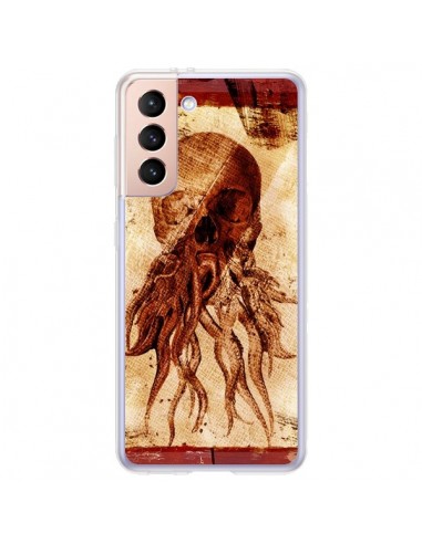 Coque Samsung Galaxy S21 Plus 5G Octopu Skull Poulpe Tête de Mort - Maximilian San