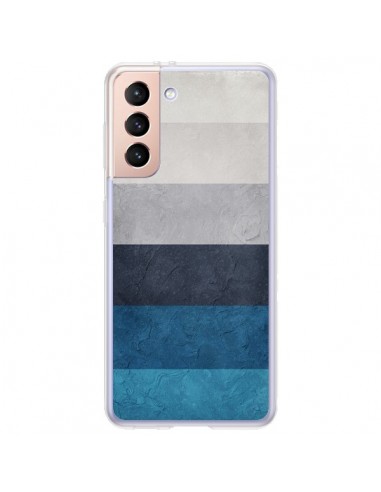 Coque Samsung Galaxy S21 Plus 5G Bandes Horizontales Greece Hues - Maximilian San