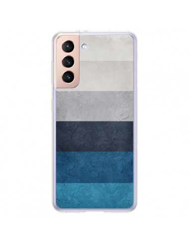 Coque Samsung Galaxy S21 Plus 5G Bandes Horizontales Greece Hues - Maximilian San