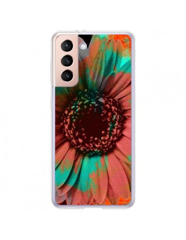 Coque Samsung Galaxy S21 Plus 5G Tournesol Lysergic Flower - Maximilian San