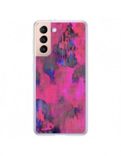 Coque Samsung Galaxy S21 Plus 5G Fleurs Rose Lysergic...