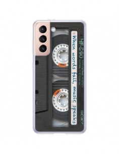 Coque Samsung Galaxy S21 Plus 5G Cassette Words K7 -...