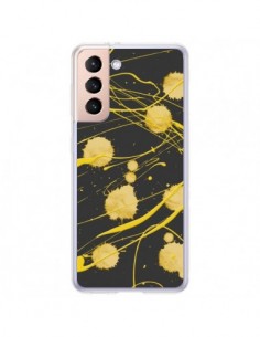Coque Samsung Galaxy S21 Plus 5G Gold Splash Peinture Art...