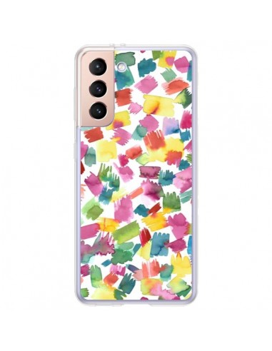 Coque Samsung Galaxy S21 Plus 5G Abstract Spring Colorful - Ninola Design