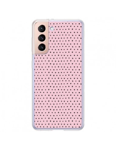 Coque Samsung Galaxy S21 Plus 5G Artsy Dots Pink - Ninola Design
