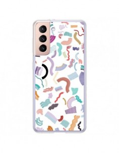 Coque Samsung Galaxy S21 Plus 5G Curly and Zigzag Stripes...