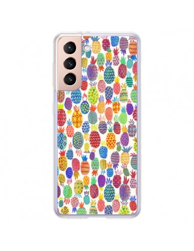 Coque Samsung Galaxy S21 Plus 5G Cute Pineapples - Ninola Design