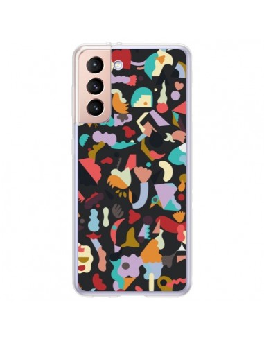 Coque Samsung Galaxy S21 Plus 5G Dreamy Animal Shapes Black - Ninola Design